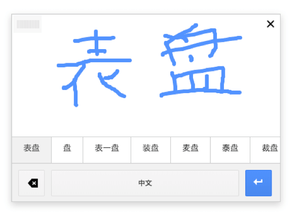 Google翻訳 中国語の手書き