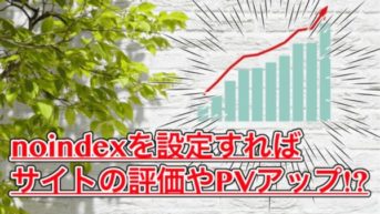 【noindexとは】正しい使い方でサイトの評価とPVがアップするかも